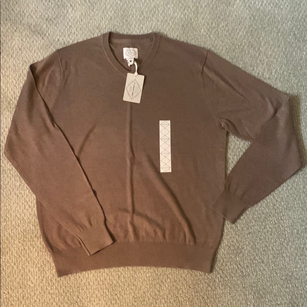 St. John's Bay Brown Crewneck Sweater - Picture 1 of 7